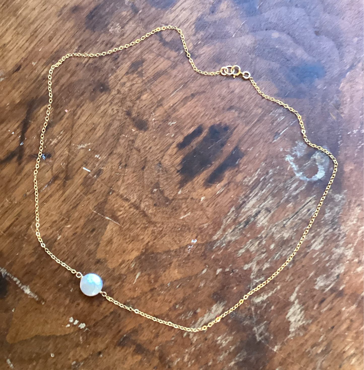 Petite Coin Pearl Necklace by Bethany