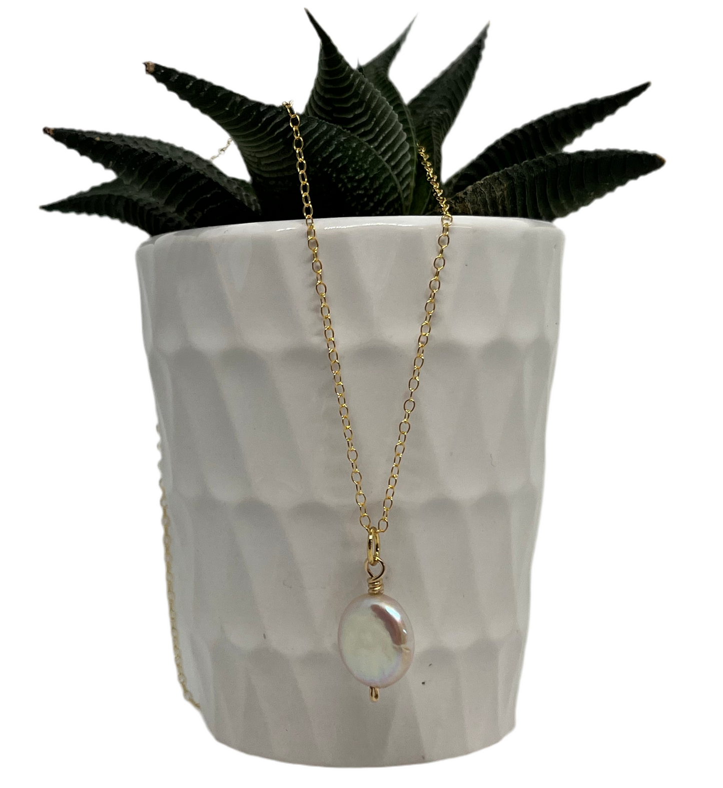 Champagne Pearl Necklace by Bethany