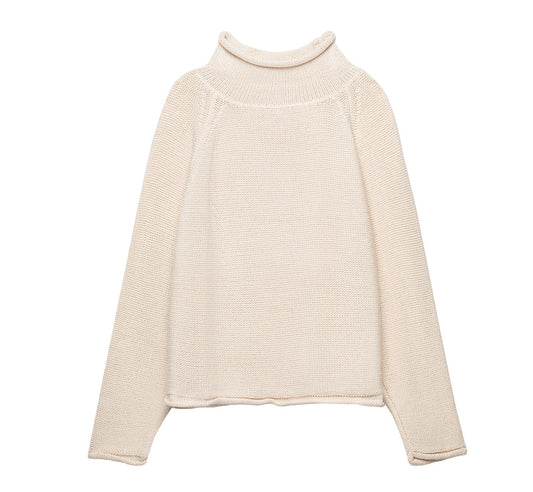 Roll Knit Sweater by Honest Cotton